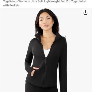 NWT Yogalicious Lux Montauk slim fit performance zip jacket